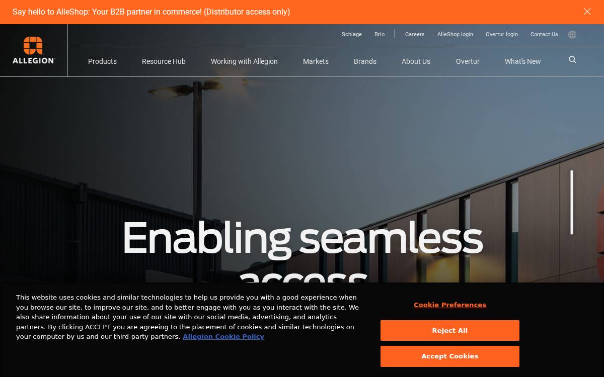 Allegion New Zealand website preview