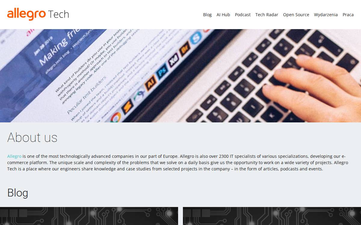 Allegro website preview