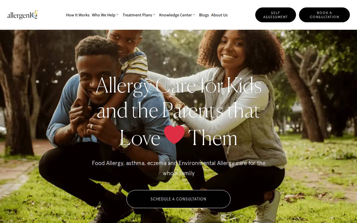 Allergeniq website preview