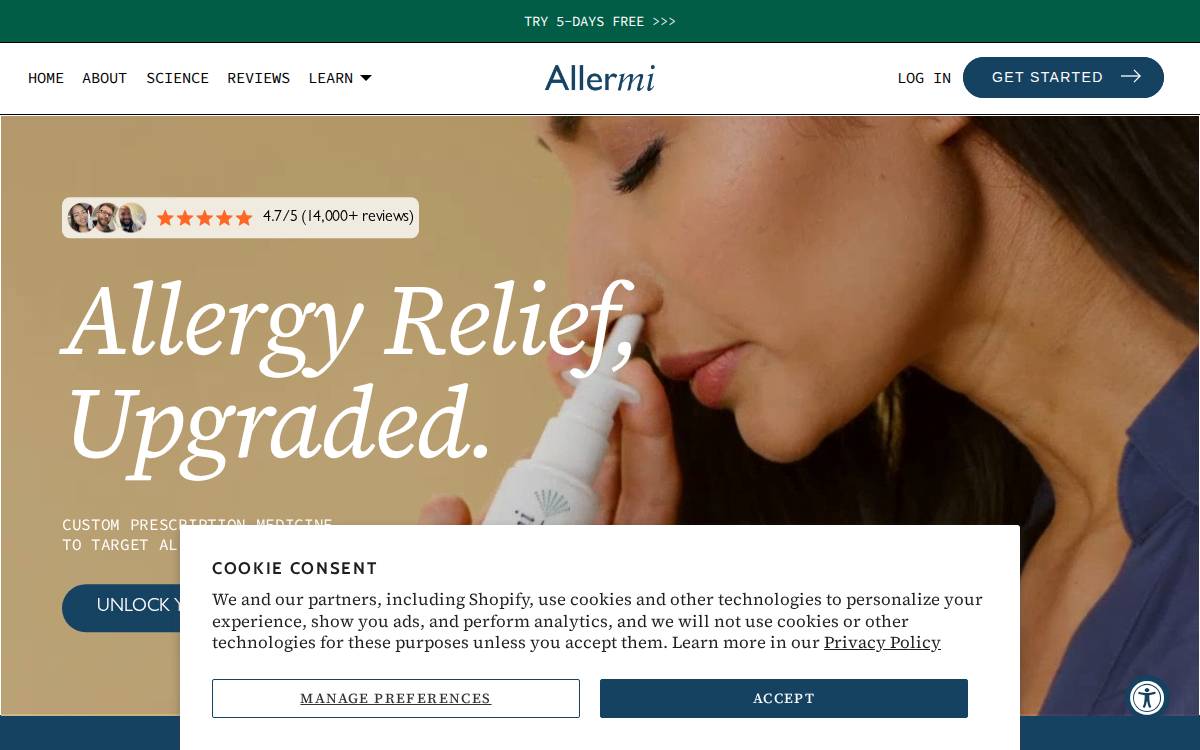 Allermi website preview