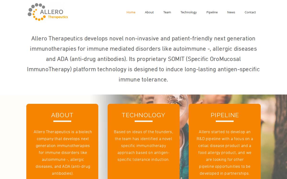 Allerotherapeutics website preview