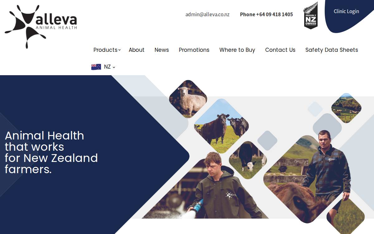 Alleva website preview