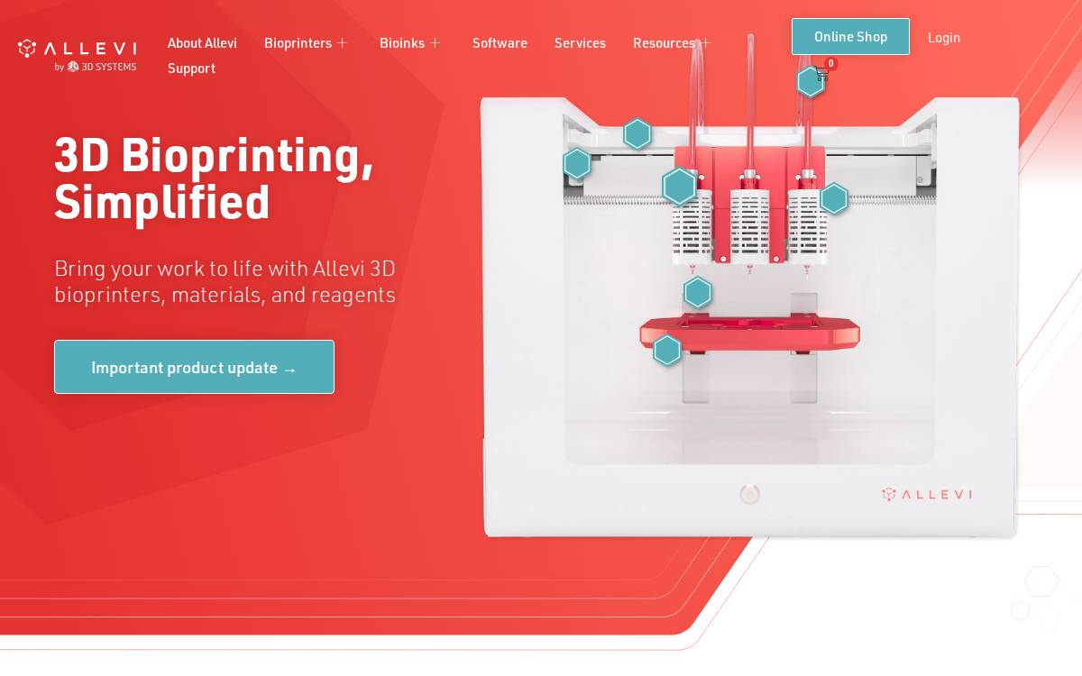 Allevi website preview