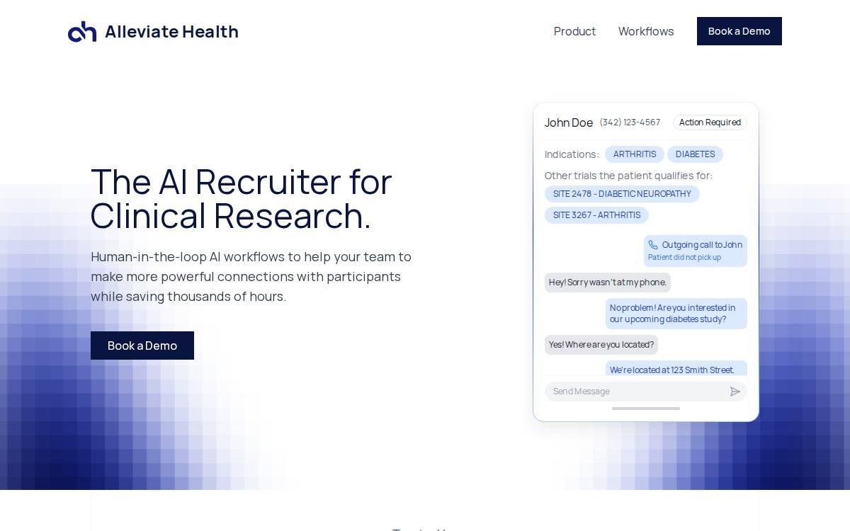 Alleviate Health website preview