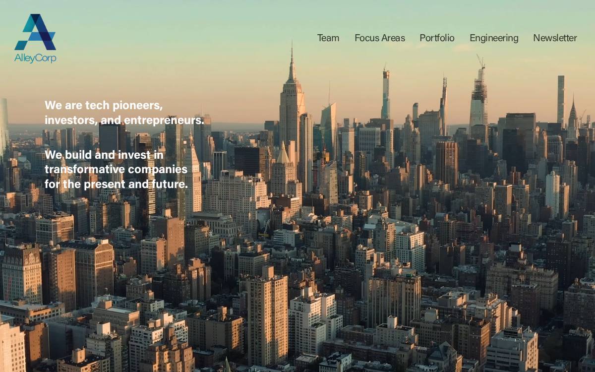Alleycorp website preview
