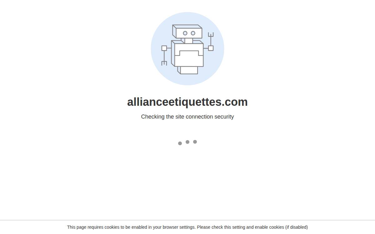 Alliance Etiquettes website preview