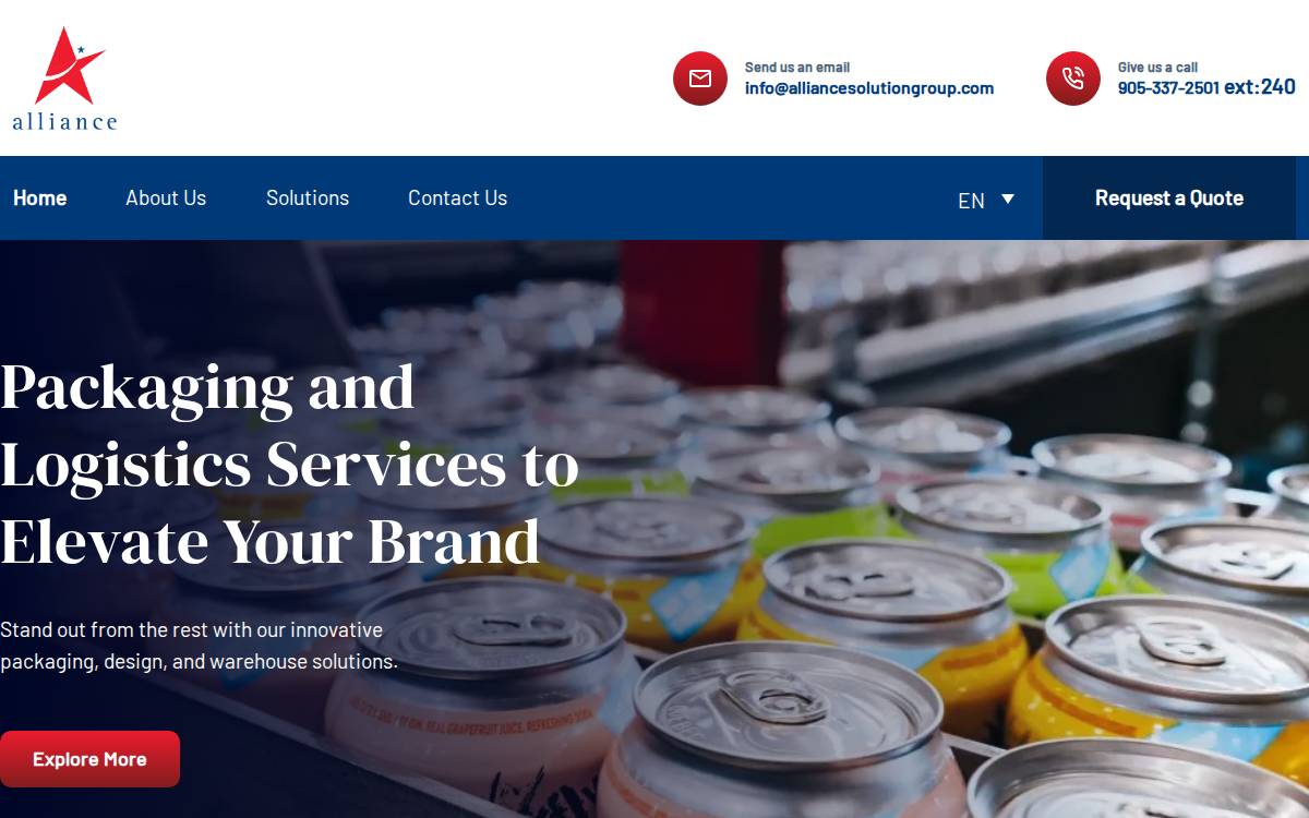 Alliance Solution Group website preview