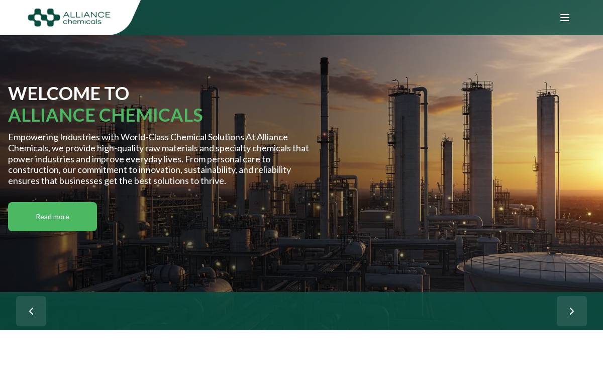 Alliancechemicalsglobal website preview