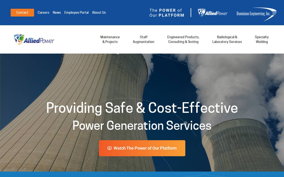 Allied Power website preview