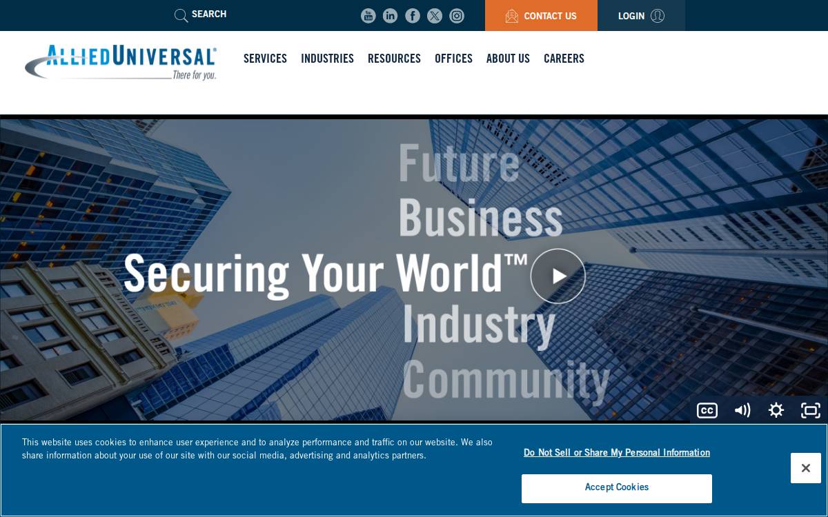 Allied Universal website preview