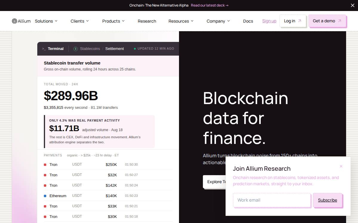 Allium website preview