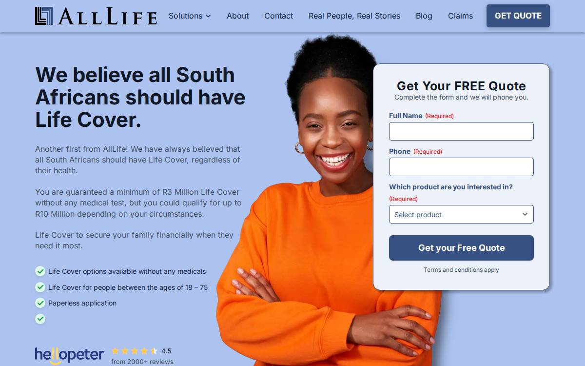 AllLife (1) website preview