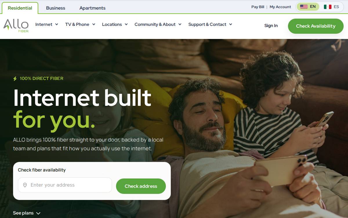 Allo website preview