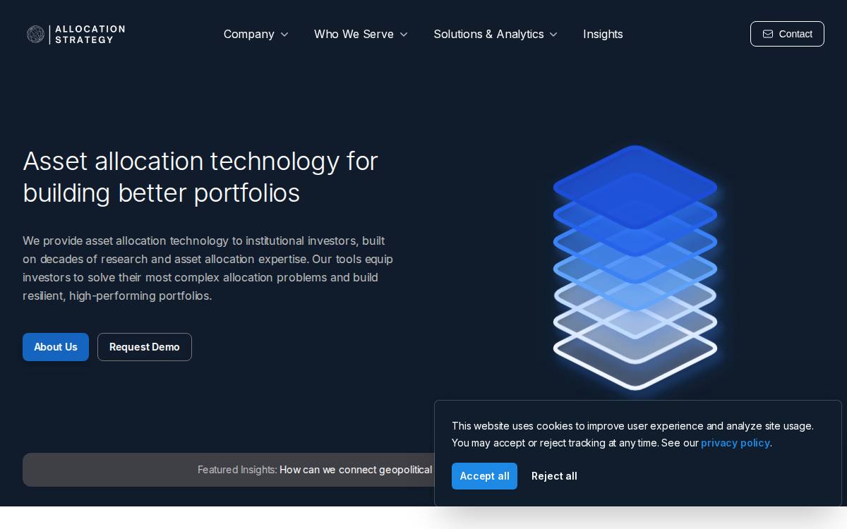 Allocation Strategy website preview