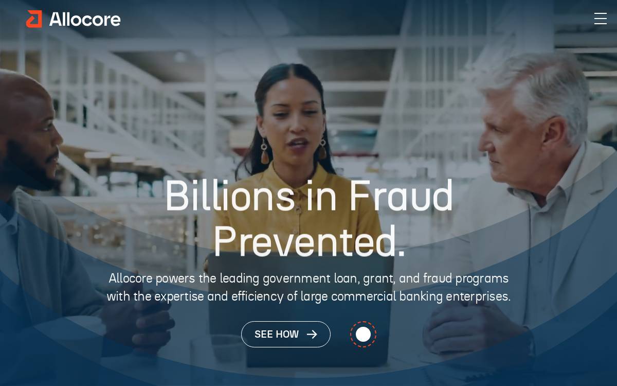 Allocore website preview
