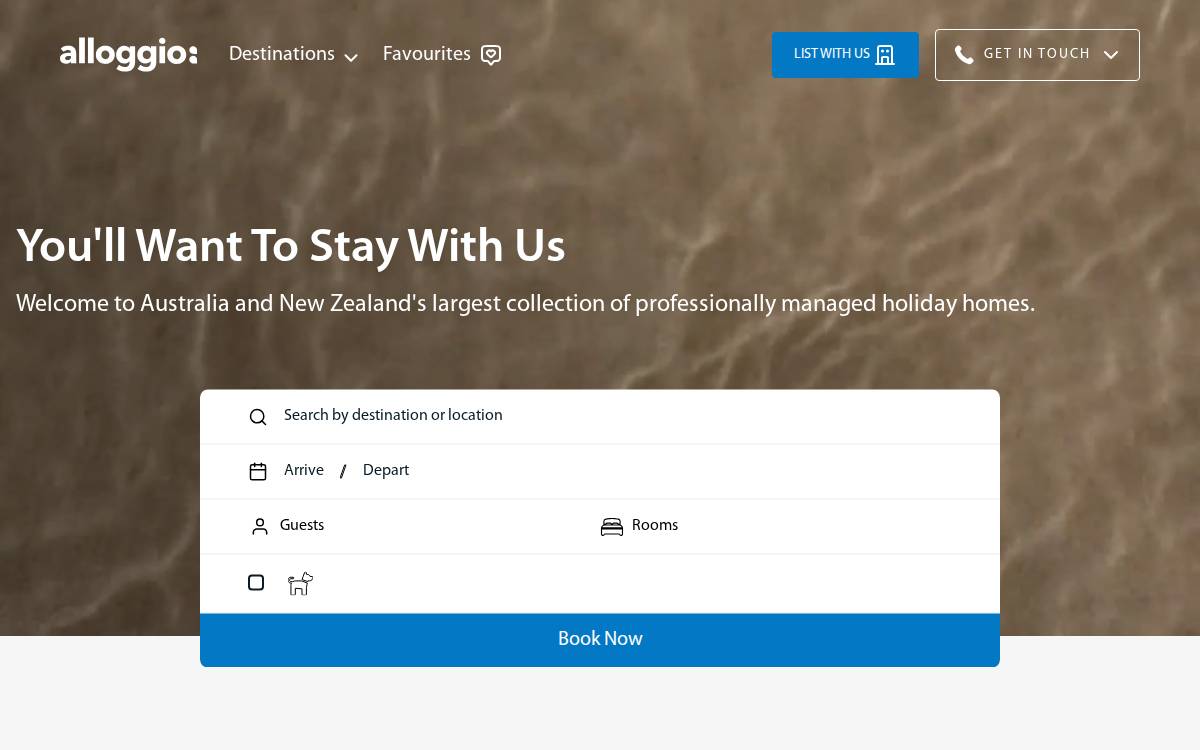 Alloggio website preview