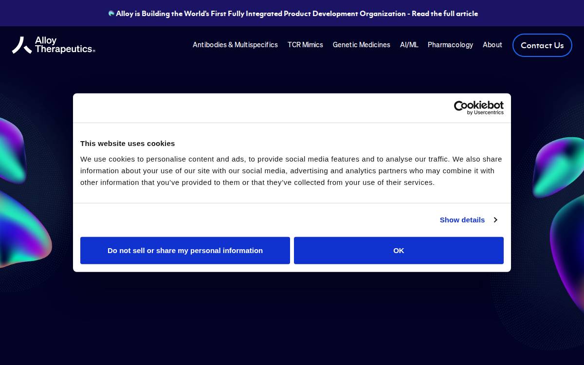Alloy website preview