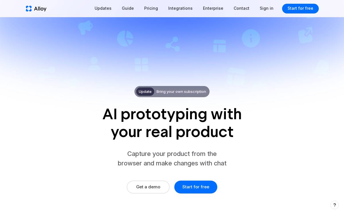 Alloy website preview