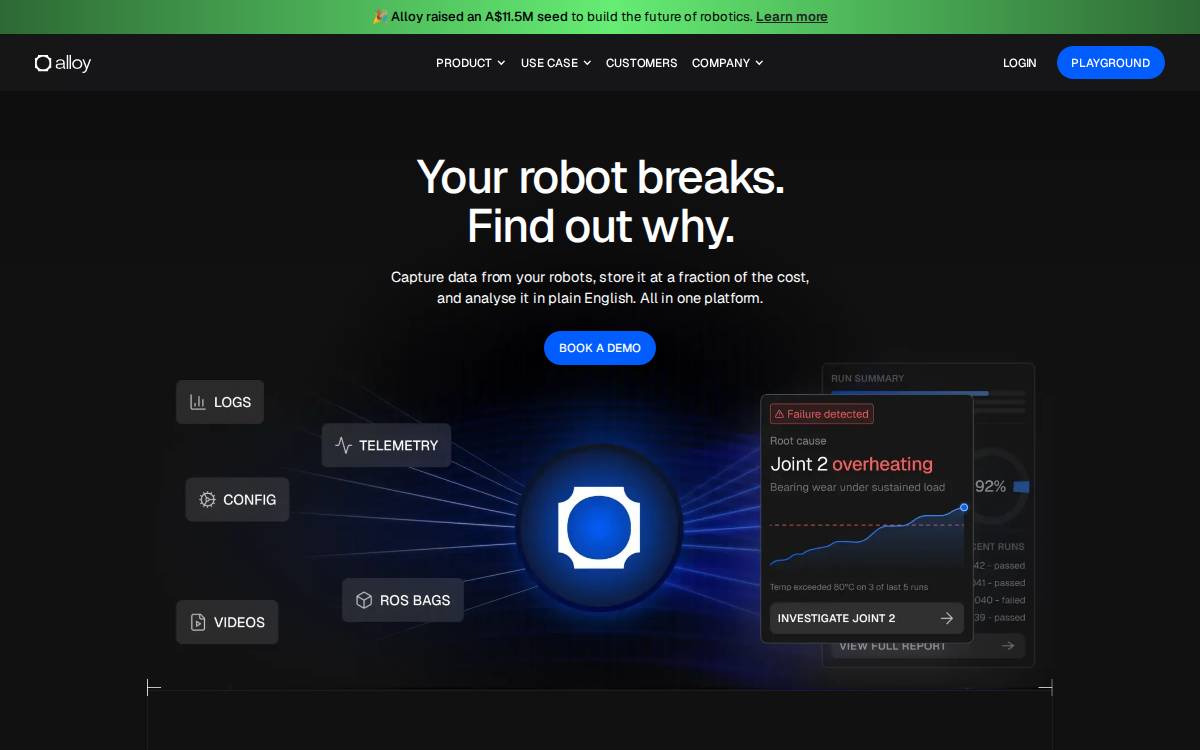 Alloy website preview
