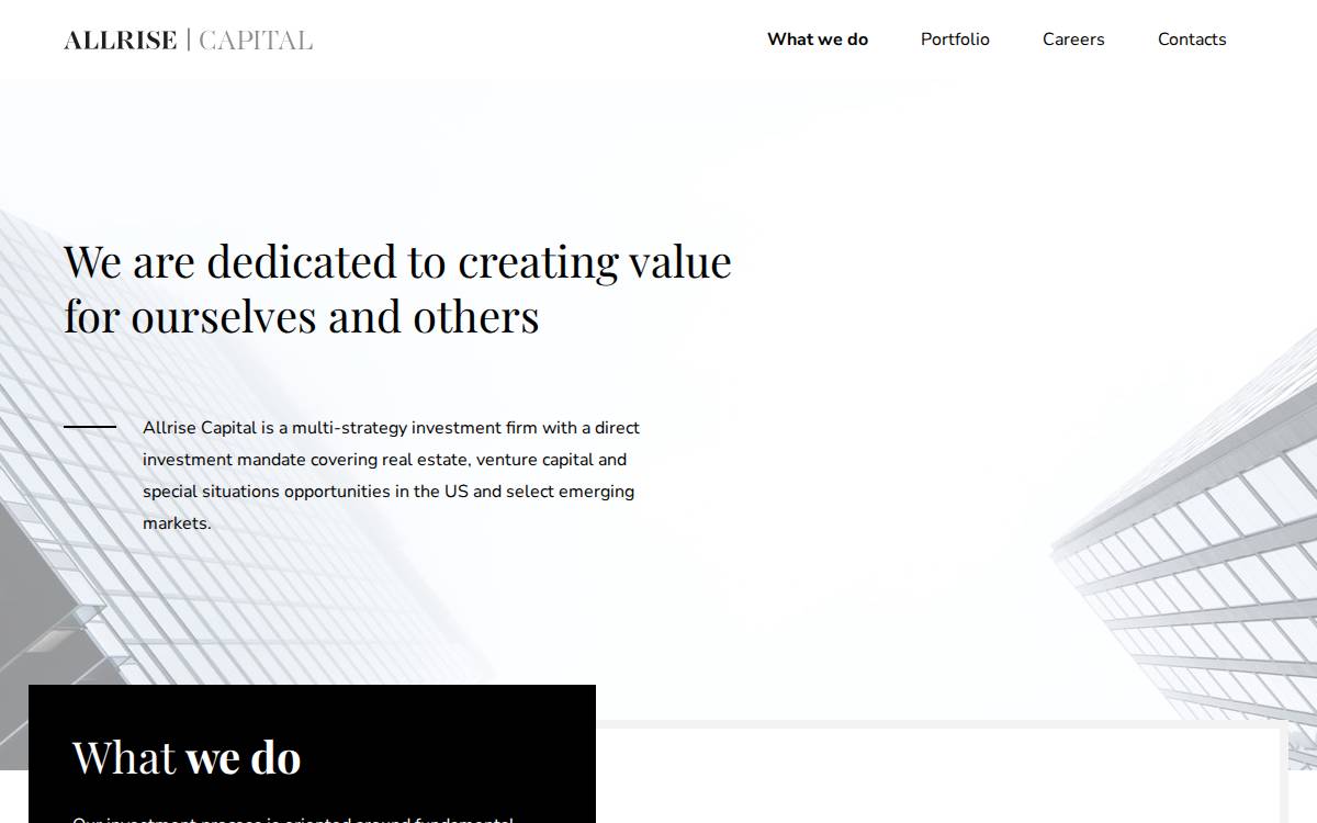 Allrise Capital website preview