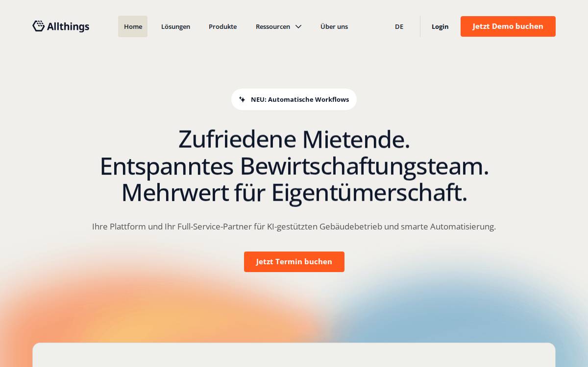 Allthings website preview