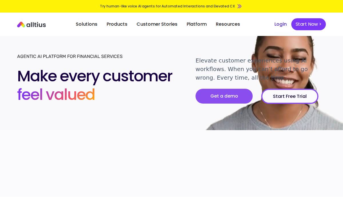 Alltius AI website preview
