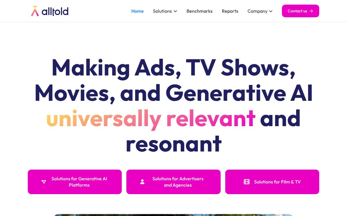 Alltold website preview