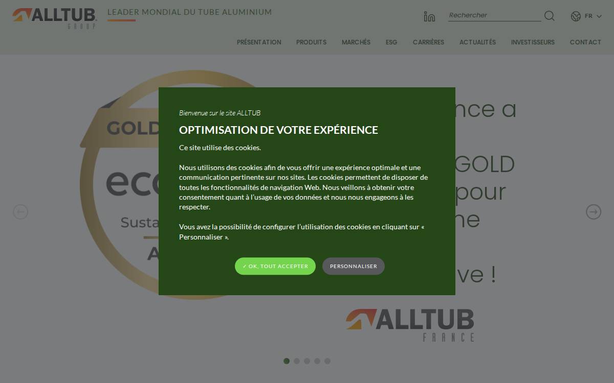 Alltub website preview