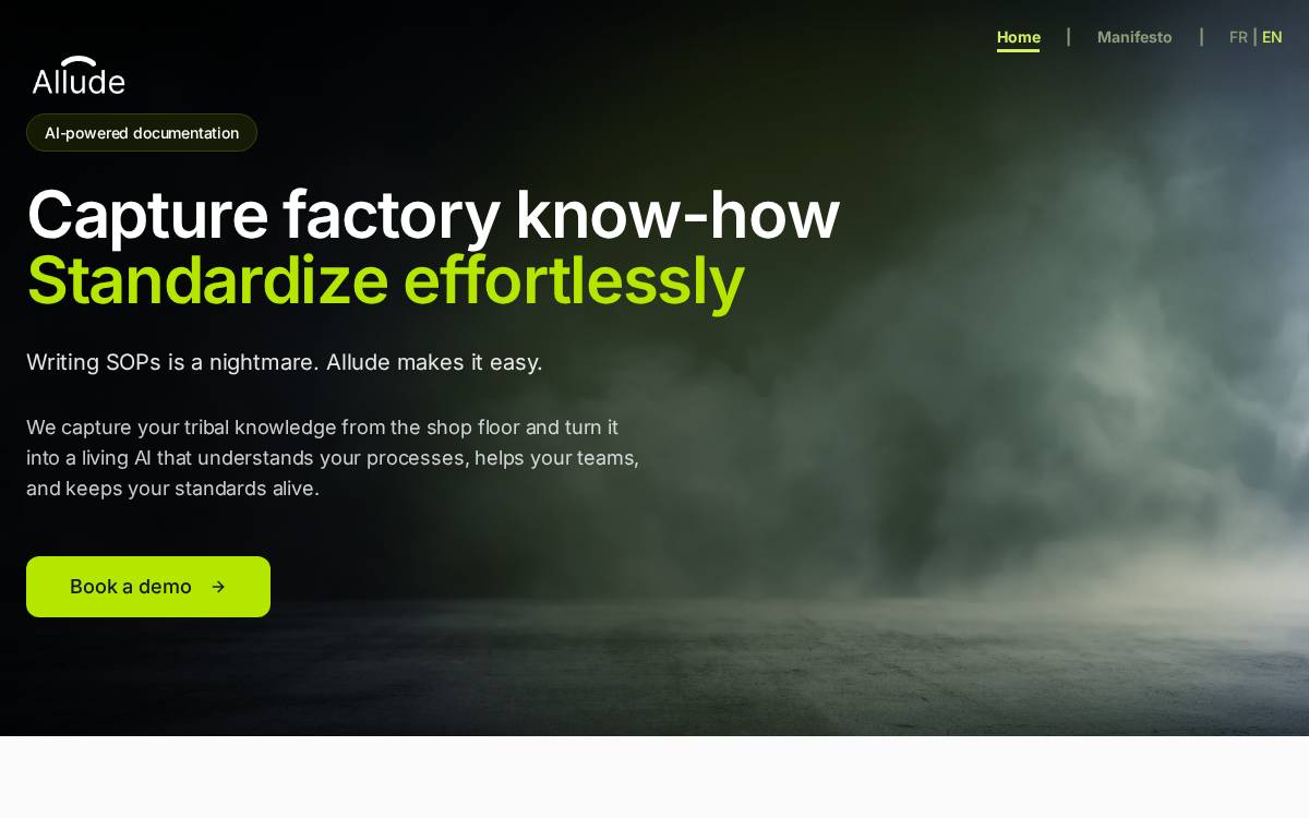 Allude website preview