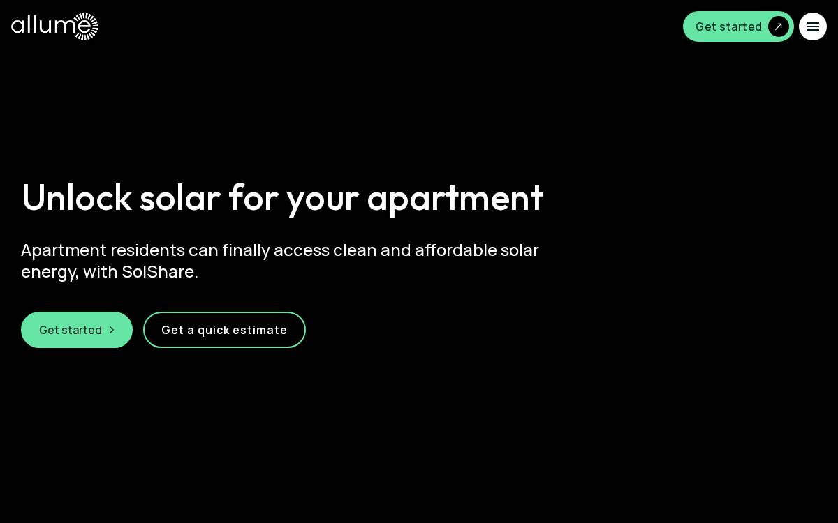 Allume Energy website preview
