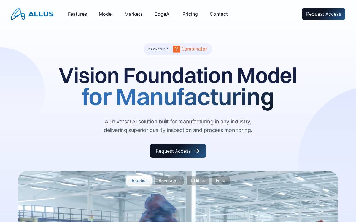 Allus AI website preview