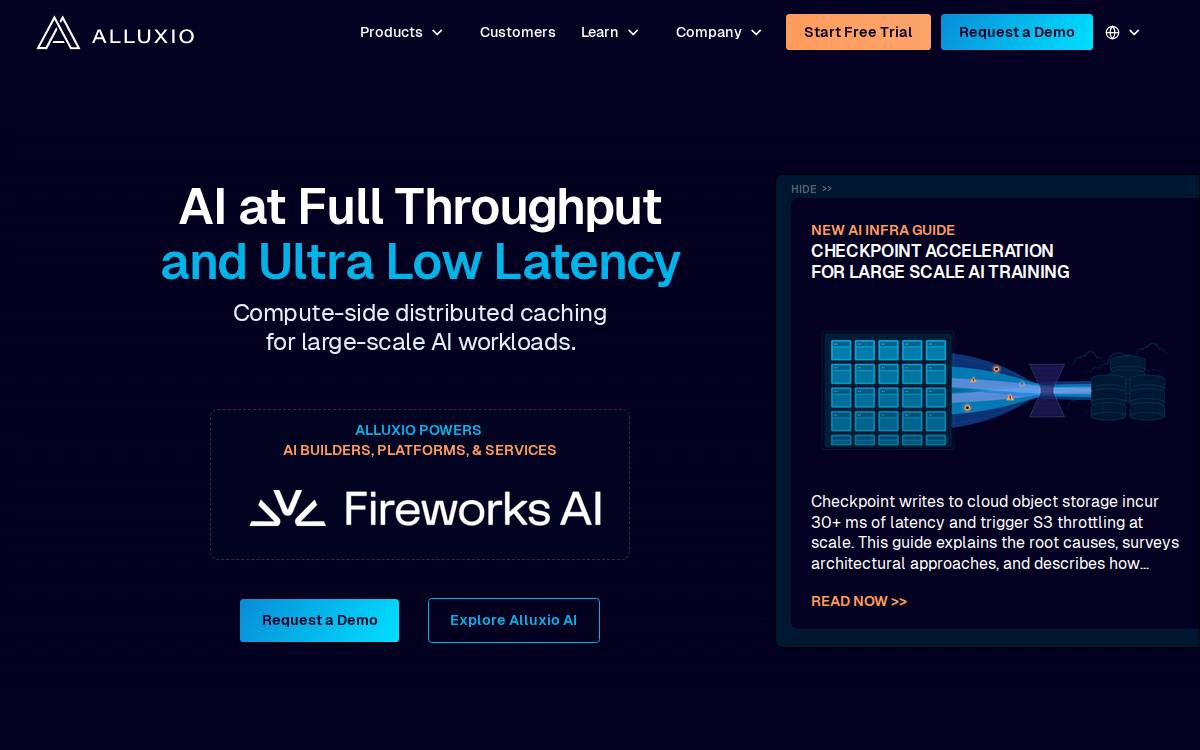Alluxio website preview