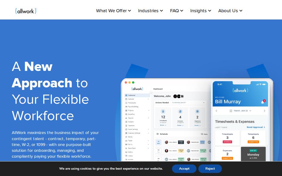 AllWork website preview