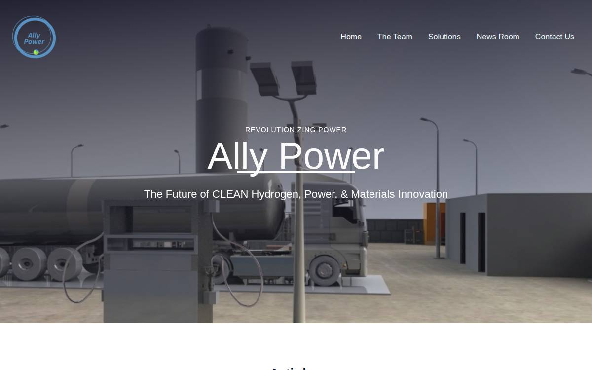 Ally Power website preview