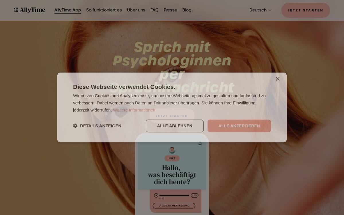 AllyWell website preview