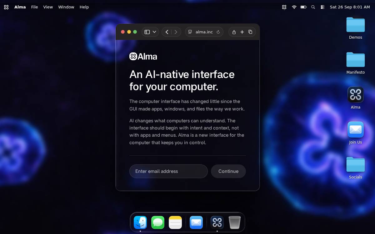 Alma website preview