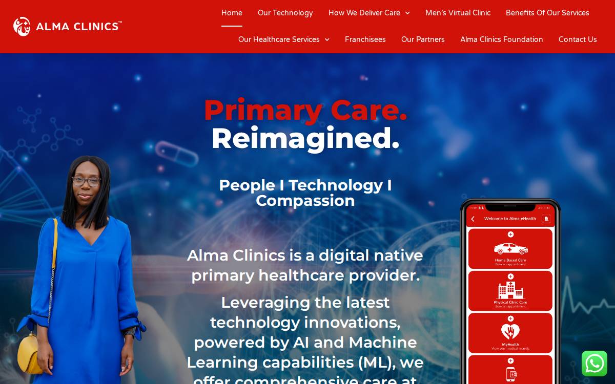 Alma Clinic website preview