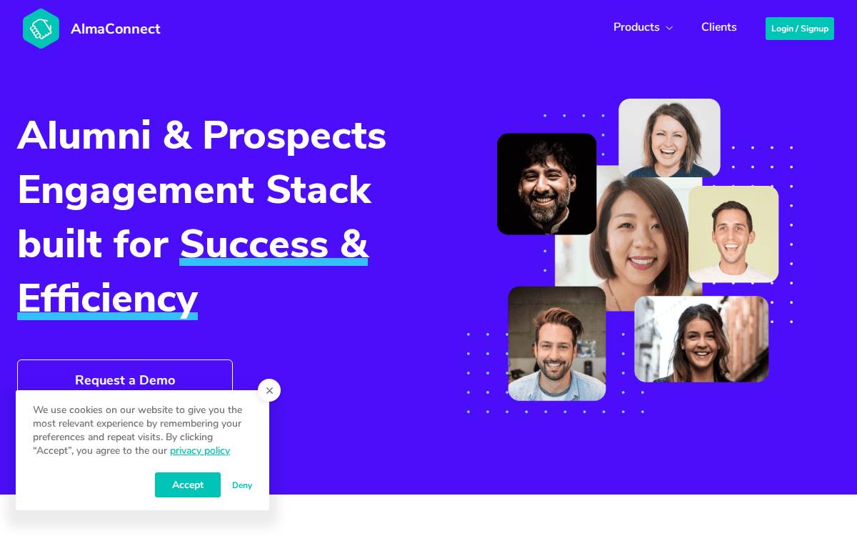 AlmaConnect website preview