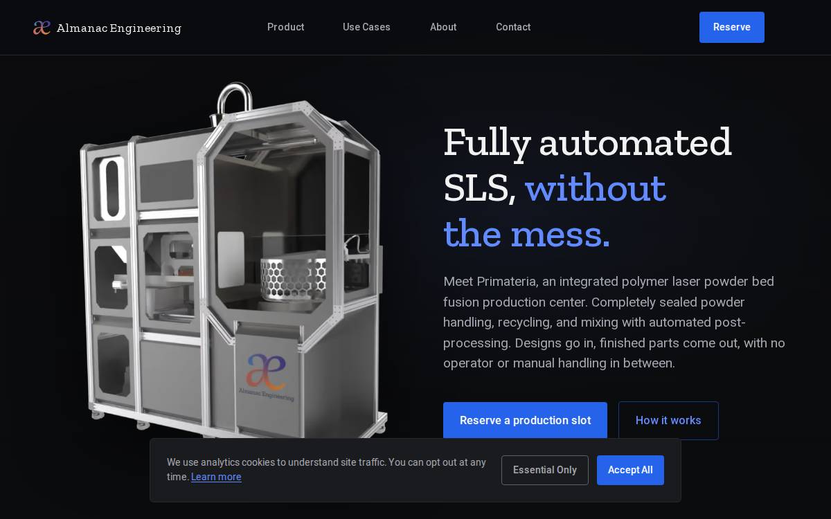 Almanac Engineering website preview