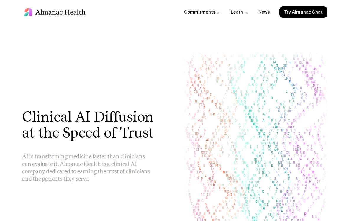 Almanac Health website preview