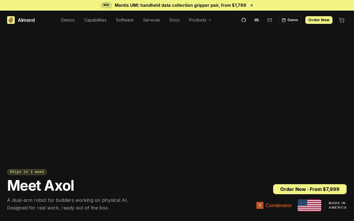 Almond website preview