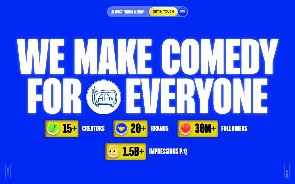 Almost Friday Media website preview