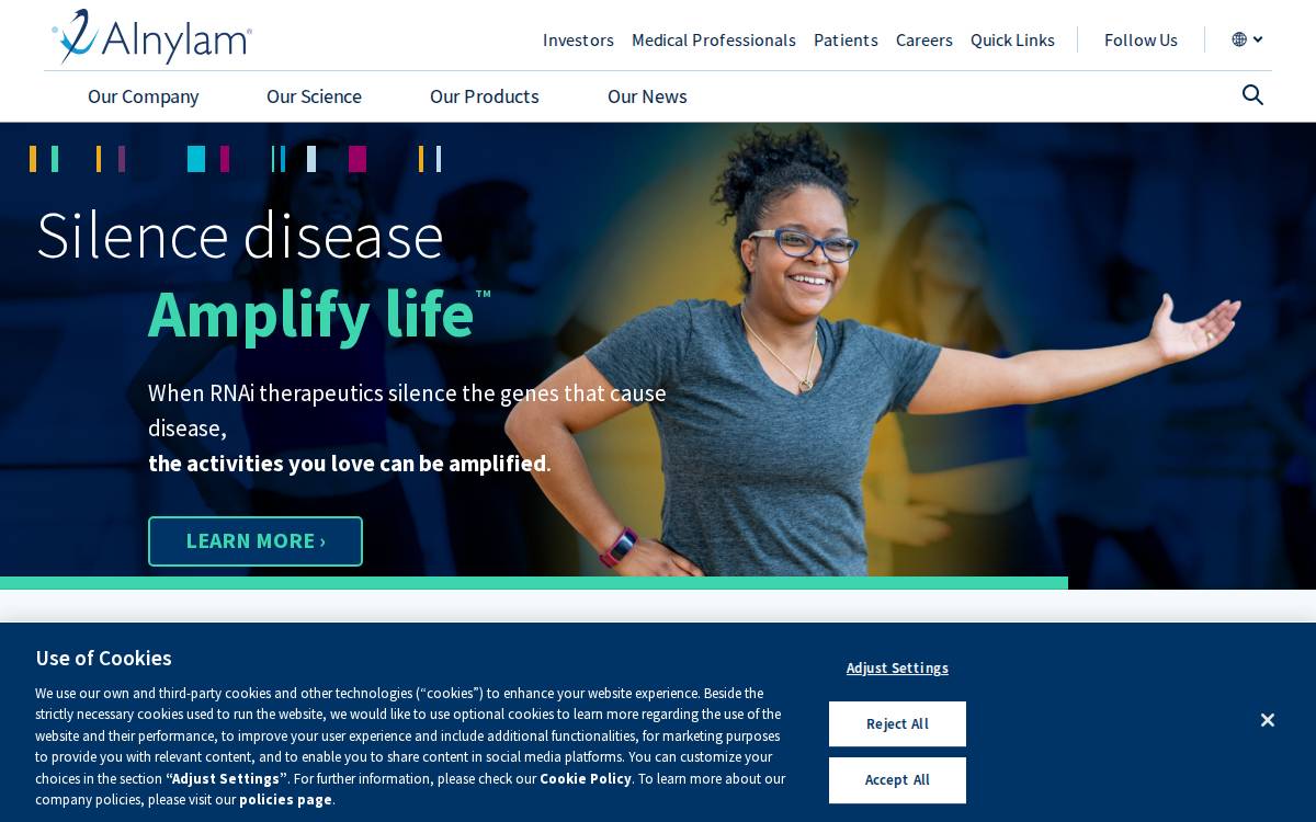 Alnylam website preview