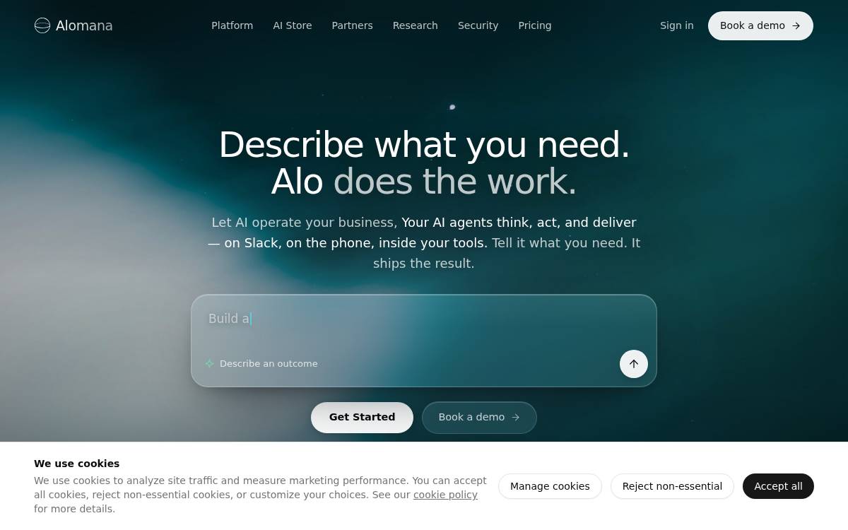 Alomana website preview