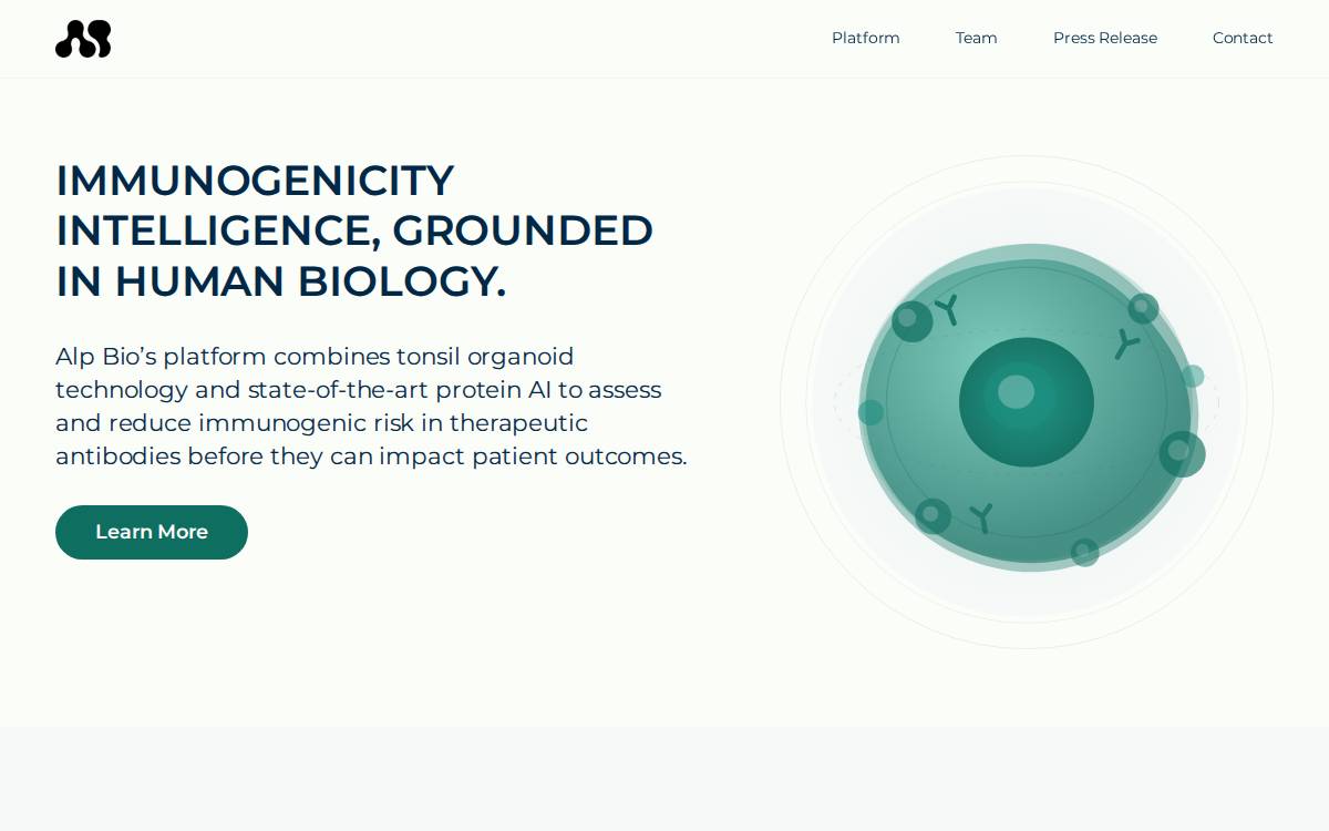 Alp Bio website preview