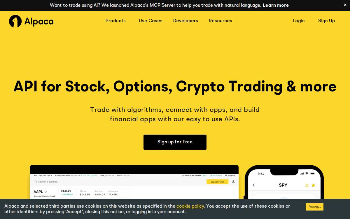 Alpaca website preview