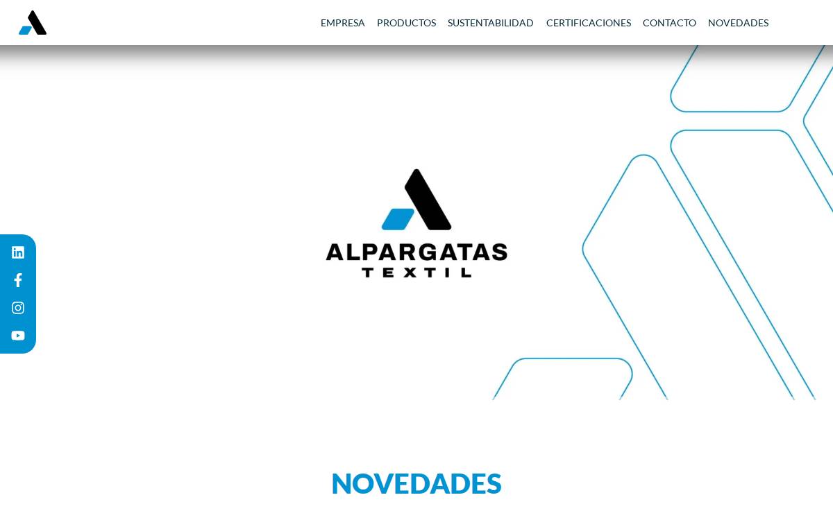 Alpargatas website preview