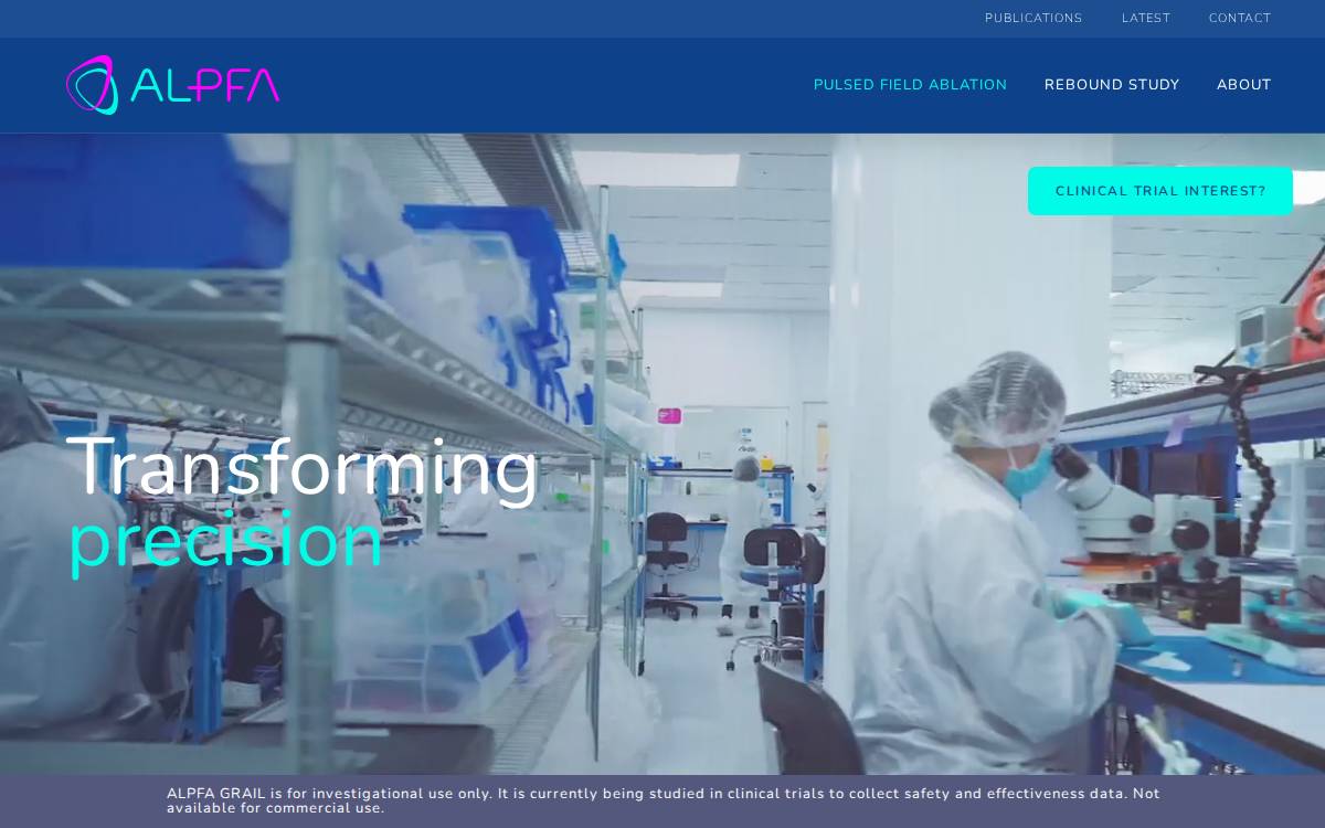 Alpfa Medical website preview