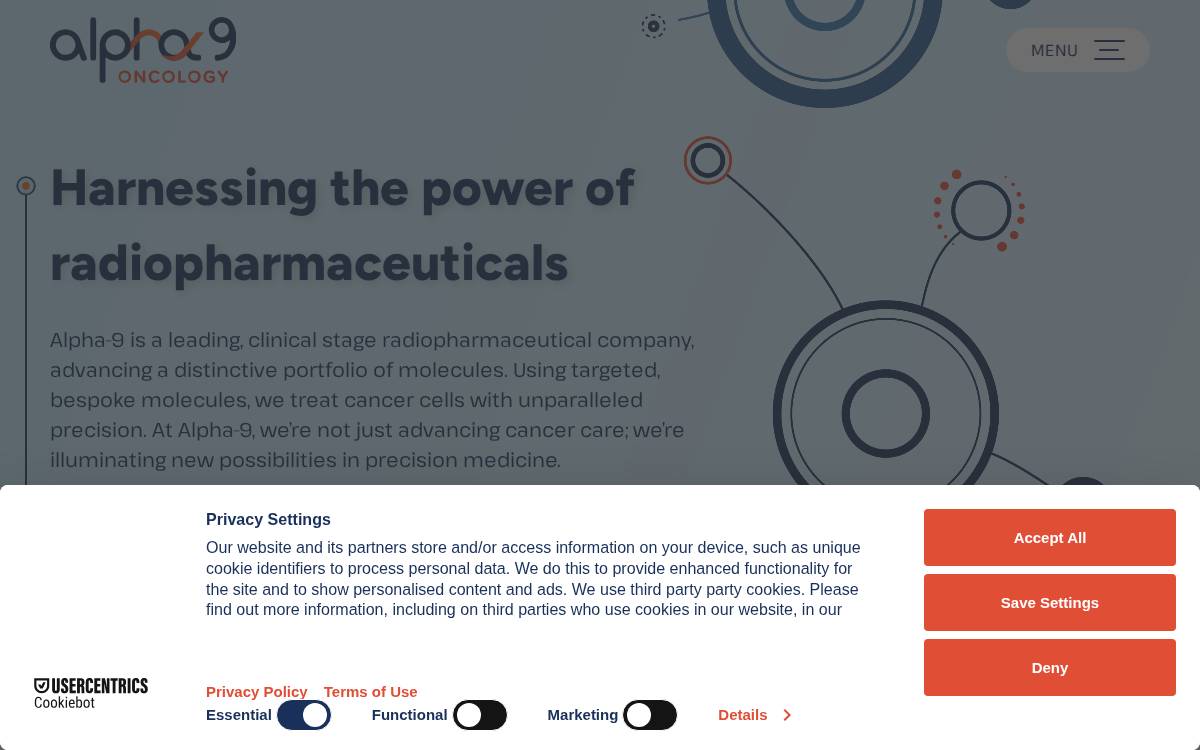 Alpha-9 Oncology website preview