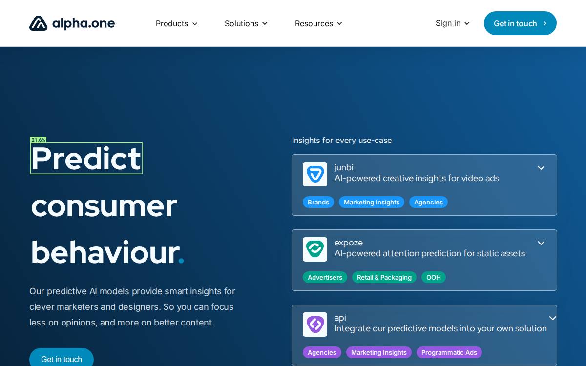 Alpha website preview